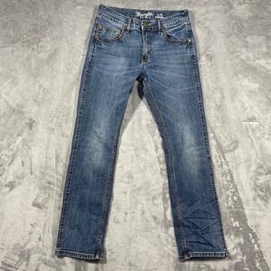 Wrangler Retro Slim Straight Jeans Men's 31(30)x32(30) Blue Stretch Denim